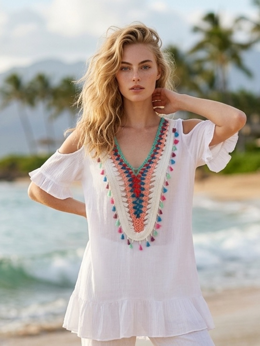 Beach By Exist White Swimsuit Cover Up